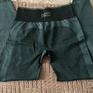 Victoria's Secret Pink Teal Seamless Leggings